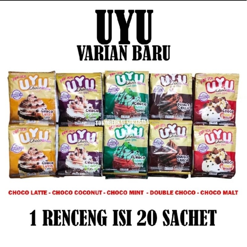 

Pop Ice Uyu Choco Dream (isi 20 Sachet)