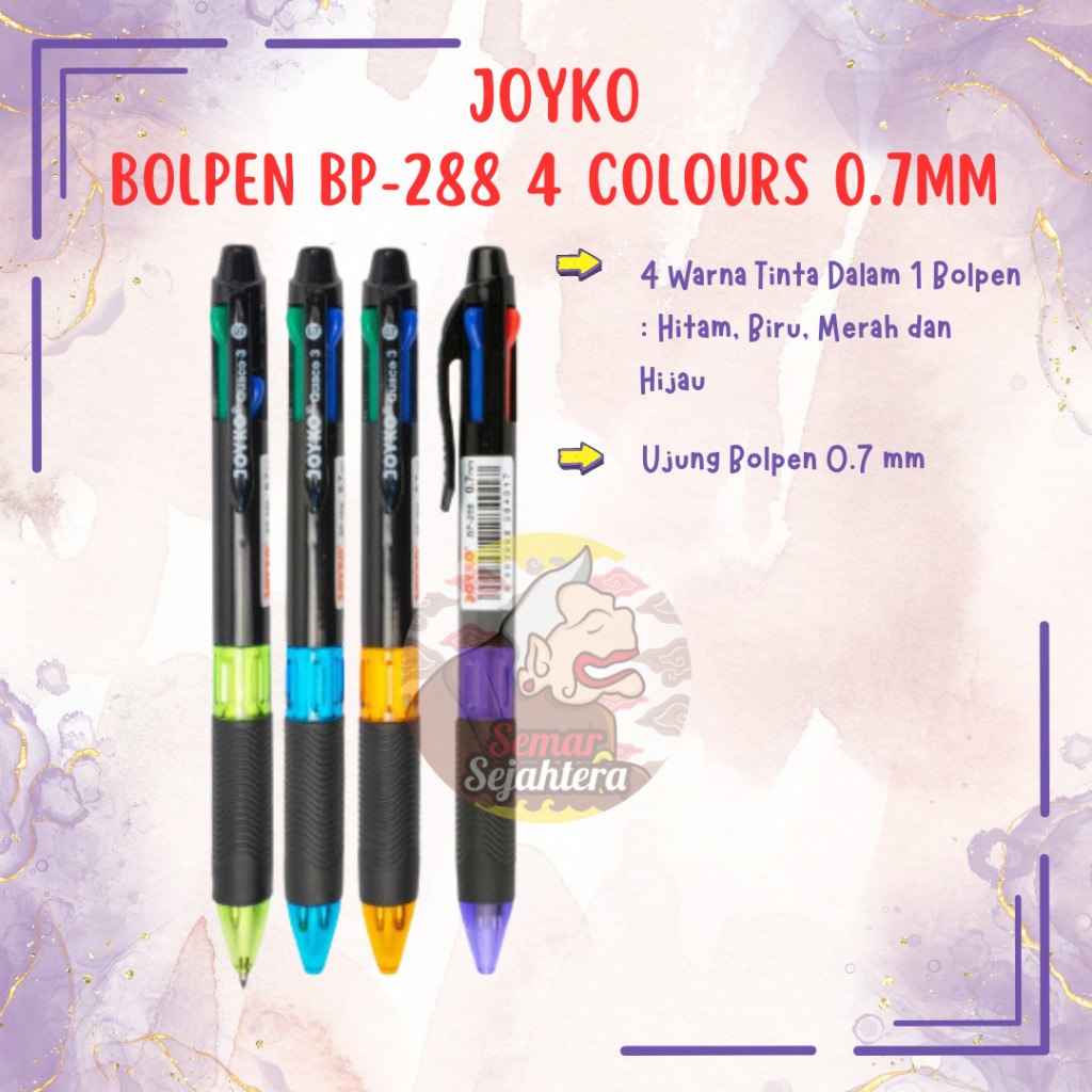 

[PCS] BOLPEN / PULPEN JOYKO BP-288 4 COLOUR*