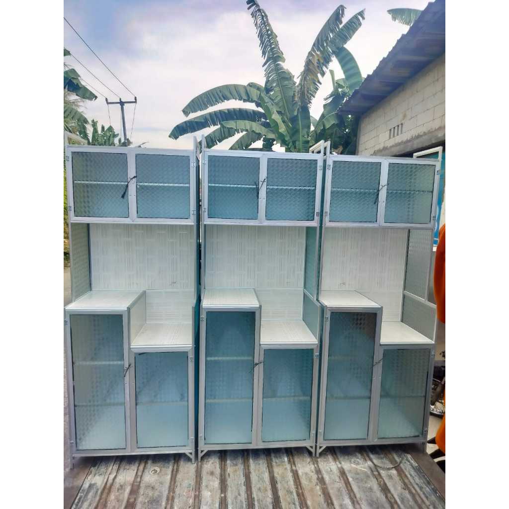 Rak Piring 2 Pintu 65 / Rak Piring Alumunium Minimalis