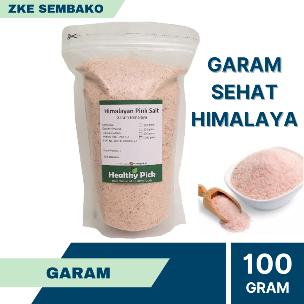 

Himalayan Salt Pink 100gr Halus Garam Himalaya
