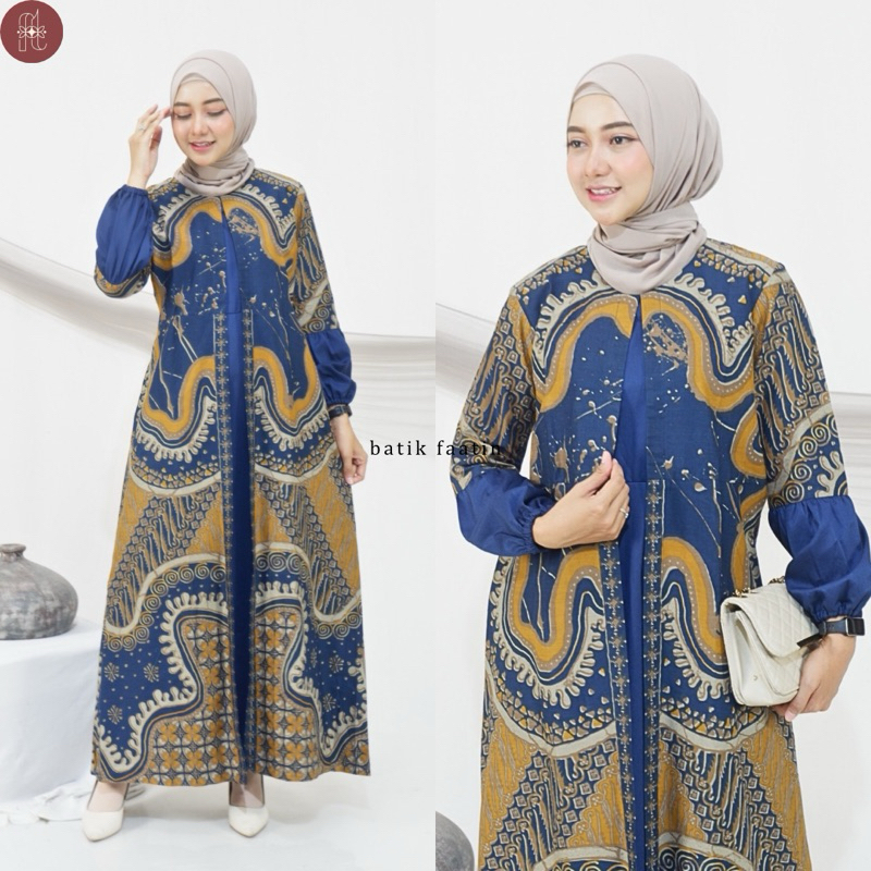 Batik Faatin | Baloon Dress | Gamis Batik Katun Premium  | Gamis Batik Premium Terlaris | Gamis Bati