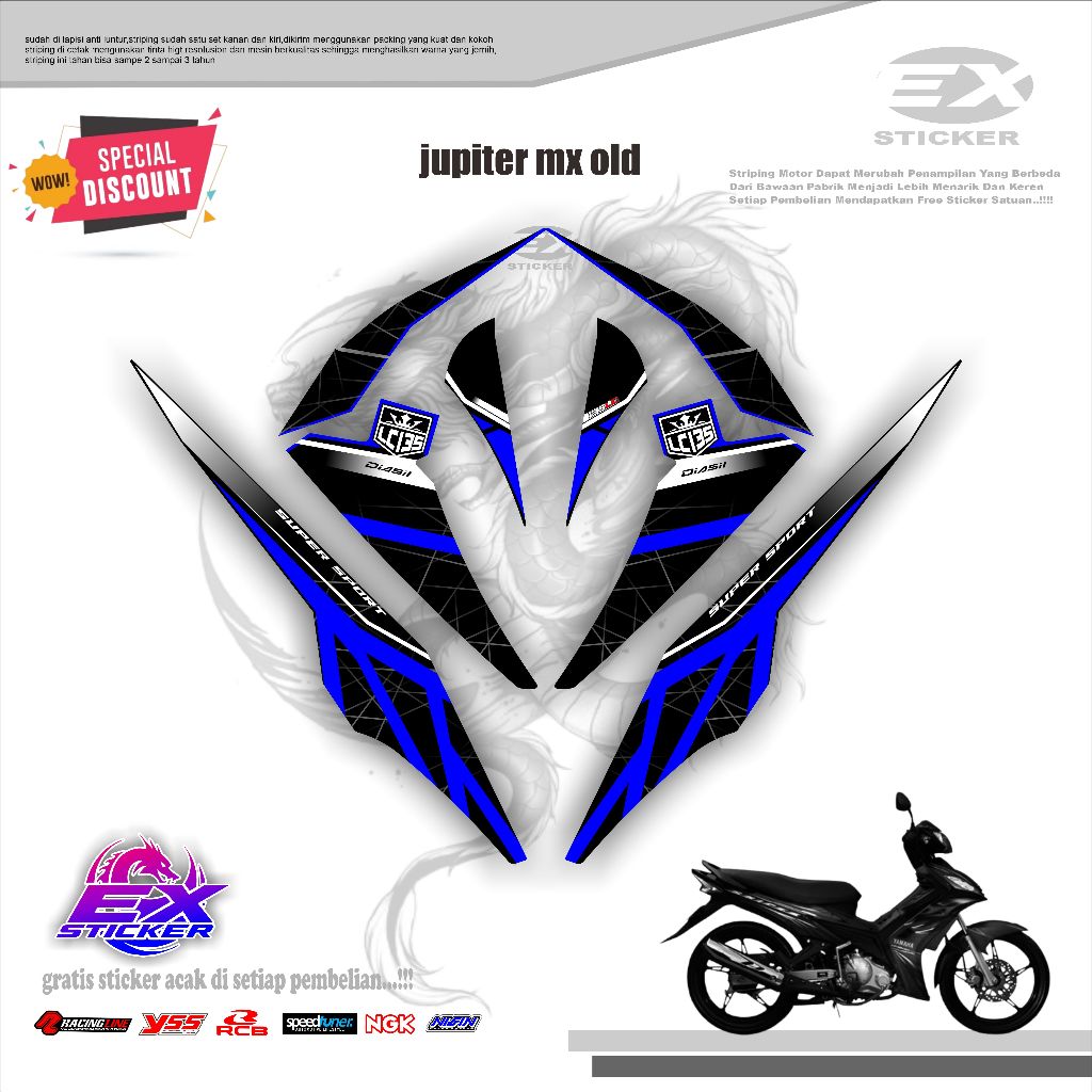 Striping Mx Old Variasi - Striping Mx Old Jupiter Mx Lama 135 variasi List Body Variasi Stiker Excit