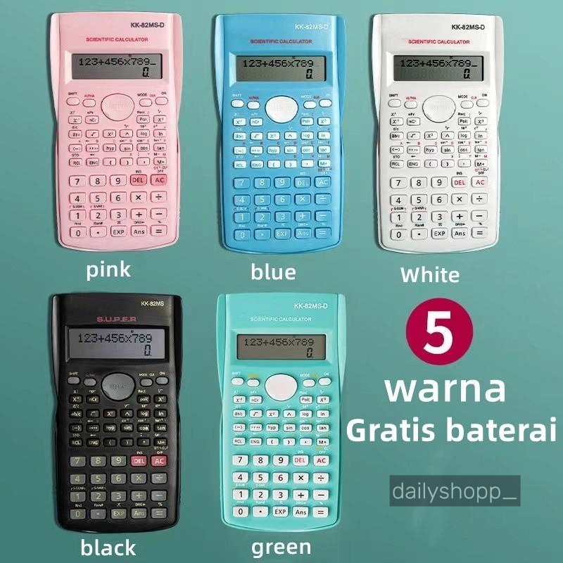 

Kalkulator Color Function Scientific Kalkulator 24 Fungsi Kalkulasi 5 Warna scientific calculator