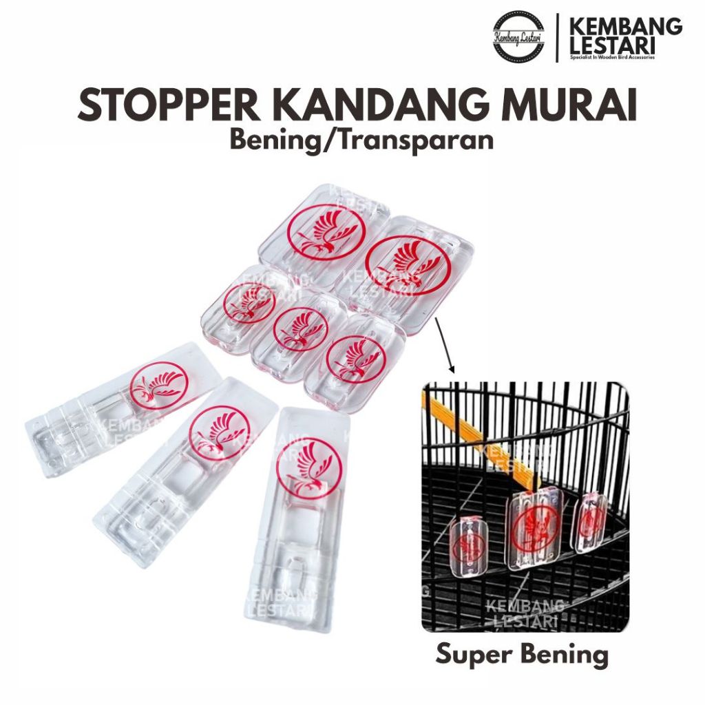 Variasi Sangkar MURAI BATU Transparan Stoper Stopper Bening Sangkar Kandang Burung Murai Batu Varias