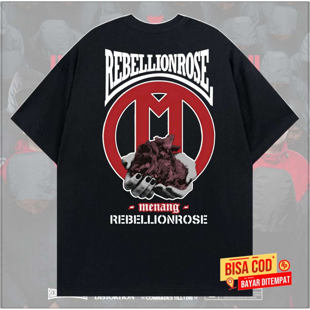KAOS pendek pria band  REBELLIONROSE original distro - T-Shirt pendek  RebelionRose distro original 