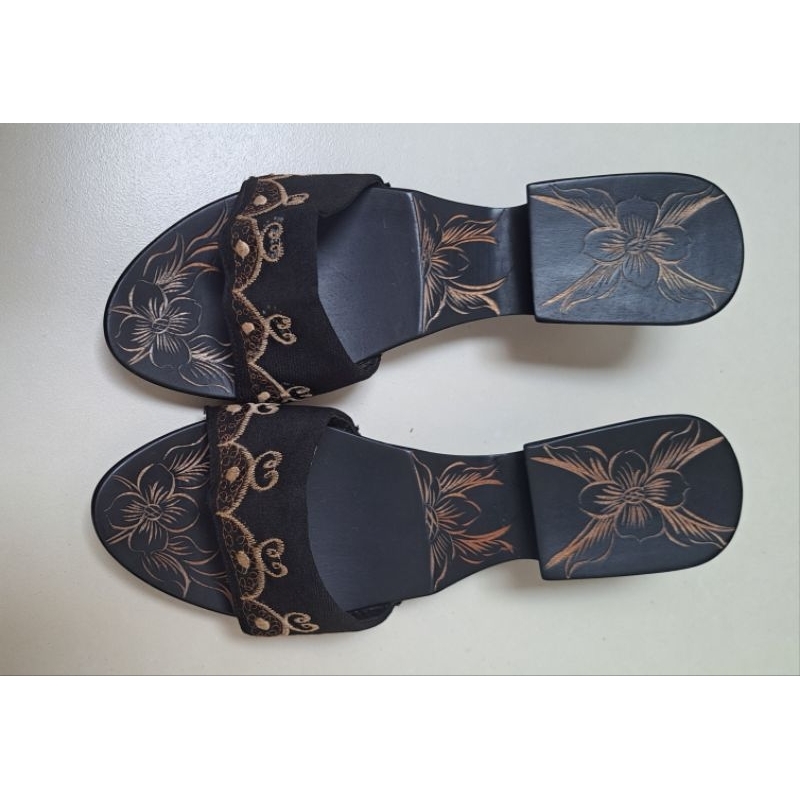 Original Kelom / Wedges / sandal kayu Geulis Tasikmalaya