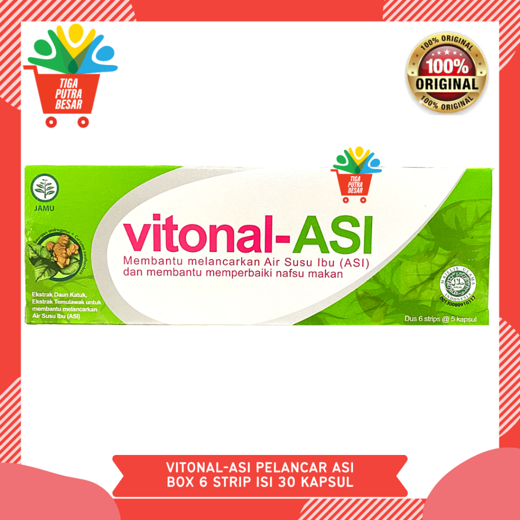VITONAL ASI PELANCAR ASI BOX 6 STRIP ISI 30 KAPSUL