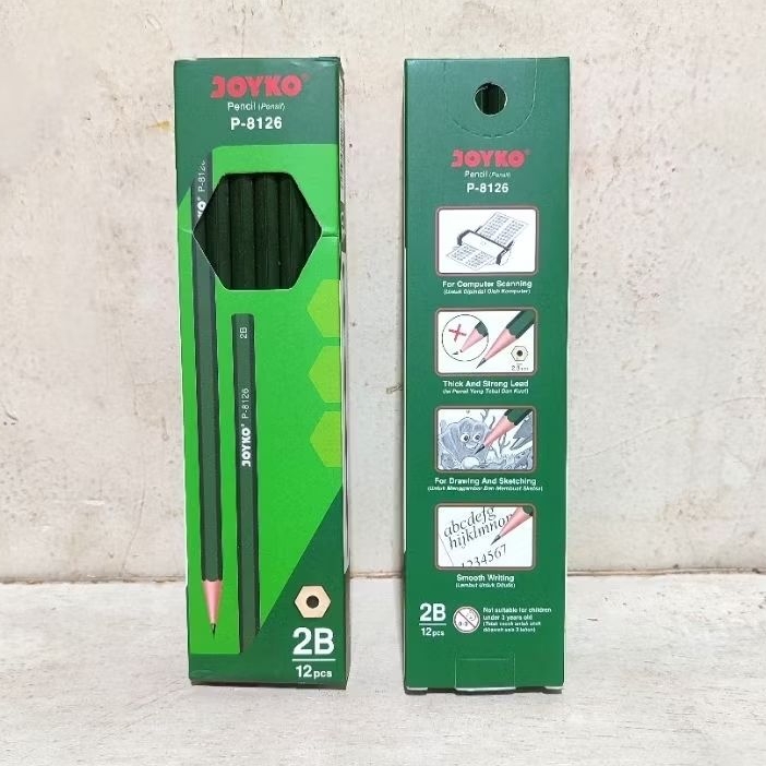 

1 Pak Pensil Joyko 2B P-8126 Isi 12 Pcs