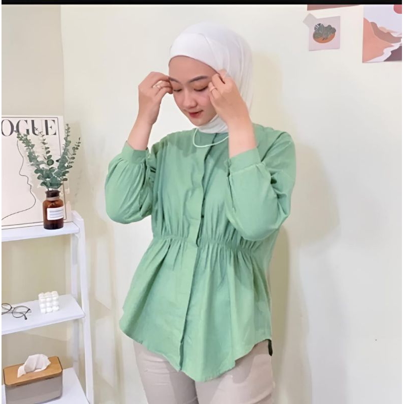 ALYA SHIRT Kemeja Kerut - Wanita Atasan Wanita  - Kemeja Wanita