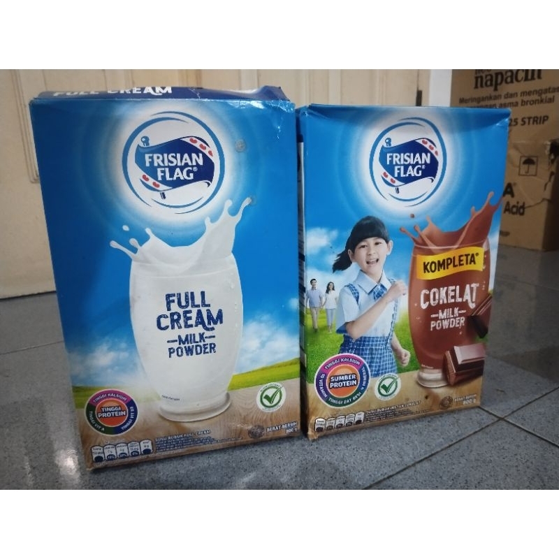 

FRISIAN FLAG KOMPLETA SUSU BUBUK COKLAT/full cream BOX 800GR