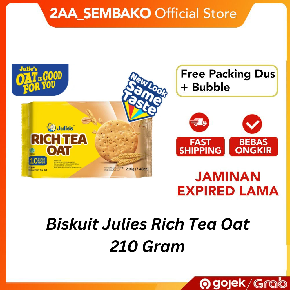 

Julie's Rich Tea Oat Biskuit Gandum Rasa Teh 210 Gram