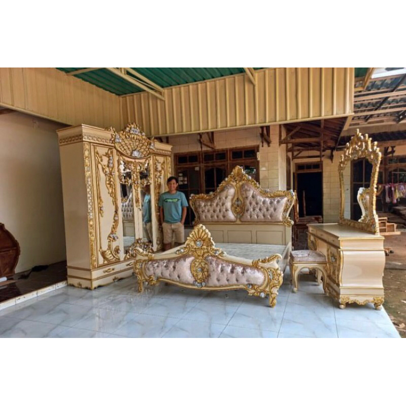 Set tempat tidur jati / Set tempat tidur mewah / Tempat tidur set