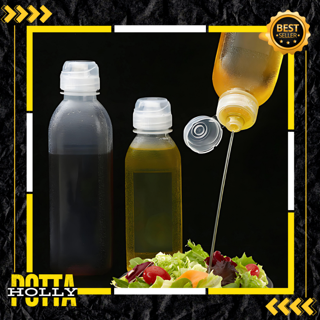 POTTAHOLLY BOTOL MINYAK SAUS KECAP ANTI TUMPAH 1000 ML / BOTOL FLIPTOP MULTIFUNGSI / BOTOL PLASTIK T