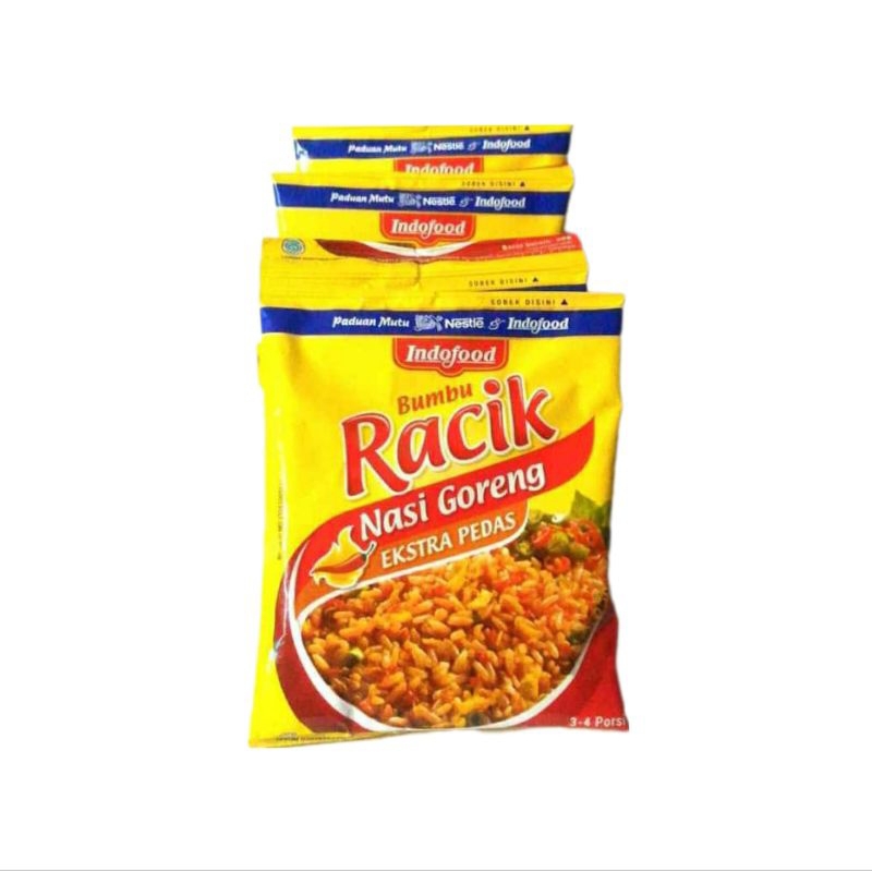 

Indofood Bumbu Racik Nasi Goreng Extra Pedas (1 renceng/10 sachet)