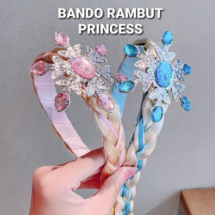 Bando Rambut Palsu Anak Bando Rambut Frozen Rambut Kepang Bando Rambut WIG