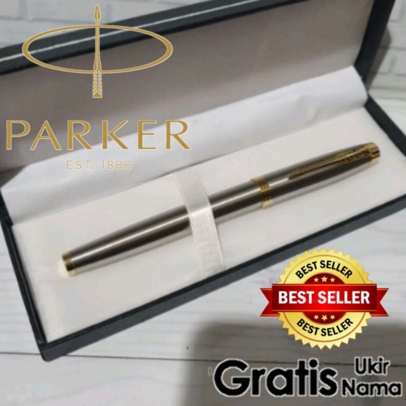 

Bollpoint Mewah Exlusiv Parker Rollerball Brush Gratis Refill Pen, Gratis Grafir Nama Dan Box Exlusiv