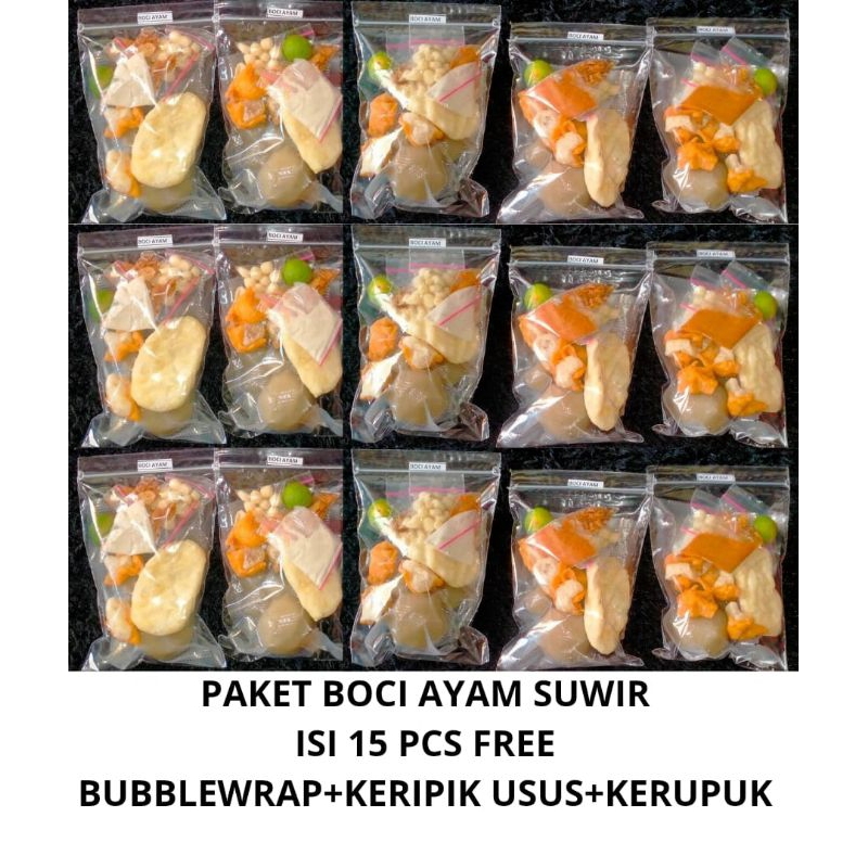 

15 Bungkus Baso Aci Ayam Suwir – Snack Pedas Frozen Food Khas Bandung