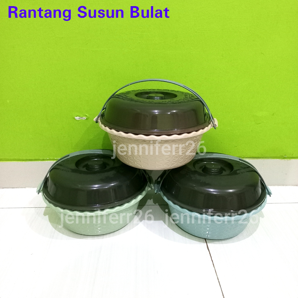 1PCS Rantang susun bulat rantang hajatan besar rantang plastik rantang piknik souvenir berkatan sela