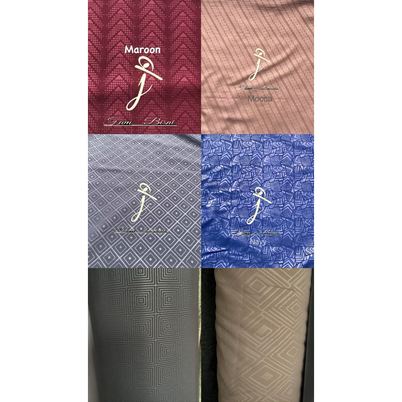 (Lengkap) kain bahan 0.5 meter / kain wolfis embos premium /kain baju koko / baju gamis abaya / este