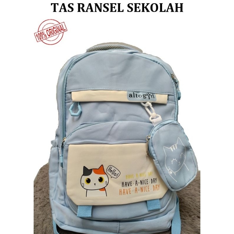 Tas alto tas alto girl tas alto motif kucing tas alto girl biru
