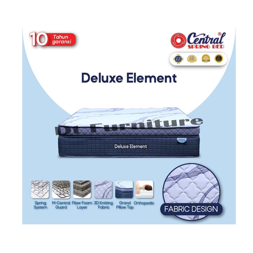 Kasur Central Deluxe Element 200 x 200 Kasur Saja / Mattress Only