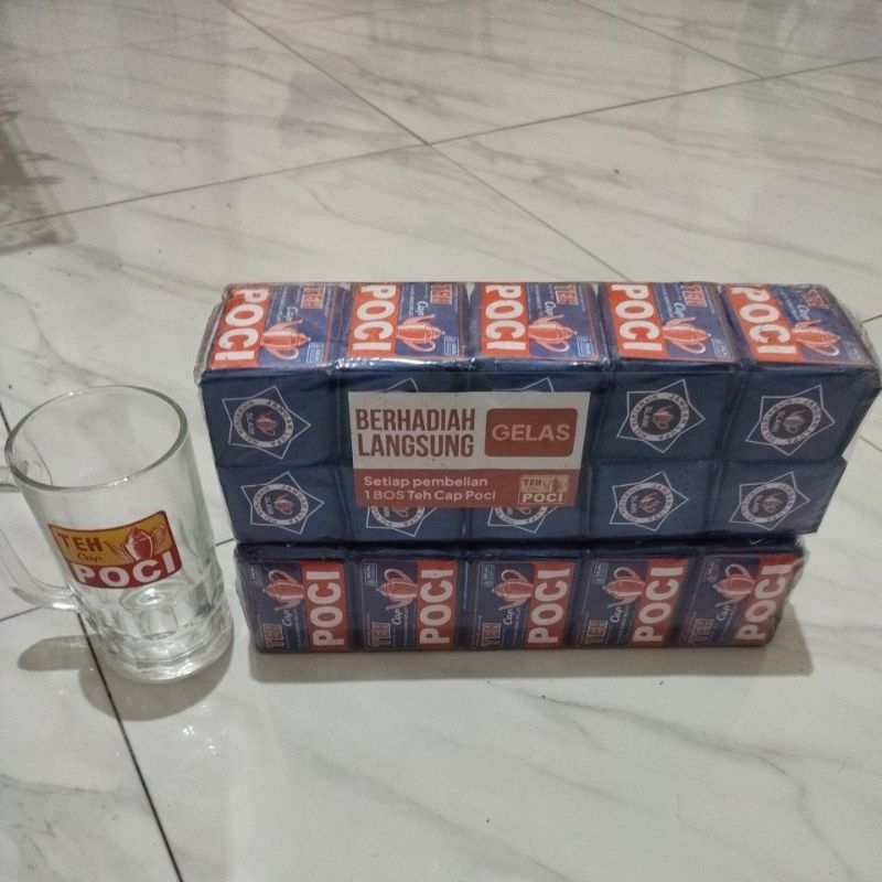 

TEH POCI BIRU TABUR TUBRUK 1 Slop = 10 pcs (FREE GELAS CANTEL)