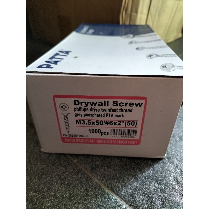 Sekrup Gypsum PTA / Sekrup Hitam 2 inch (5cm) / Sekrup Gypsum Baja Drywall