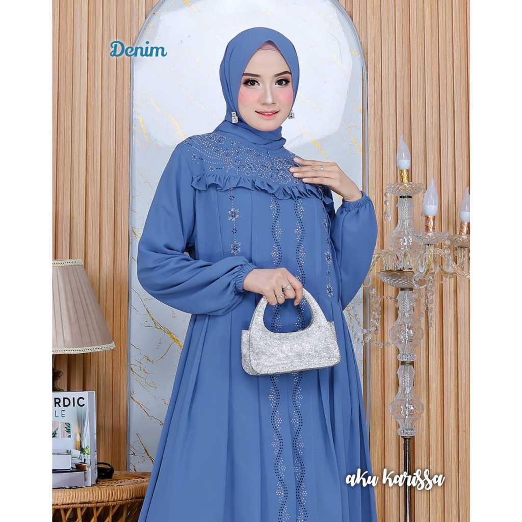 baru gamis bordir cantik Nakiya dress only aku karissa  Alesha murah best seller lebaran Lavina kond
