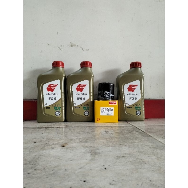 Paket Oli Mesin Mobil Idemitsu 5W-30 FS 3 Liter + Filter Oli Datsun
