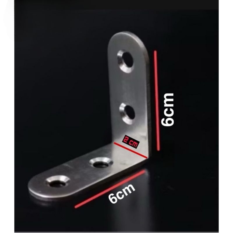 Siku L Stainless Steel Penyangga Rak 6cmx6cm 4cmx4cm