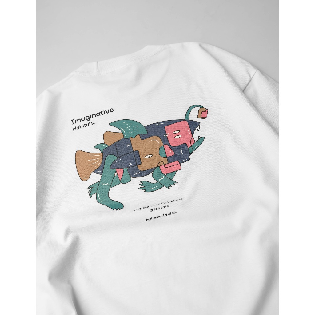 Kaos Oversized Pria Exvecto Habitat White