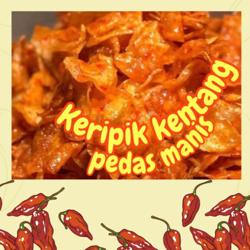 

keripik kentang balado pedas manis