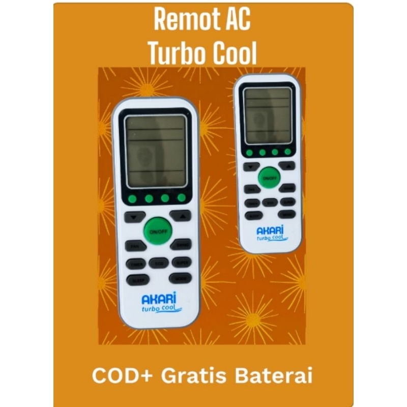 REMOTE AC AKARI TURBO COOL REMOT AC AKARI TOP COOL NEW