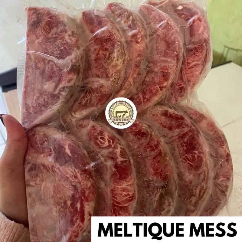 

MELTIQUE MESS - DAGING STEAK- BEEF MELTIQUE MURAH - DAGING EMPUK JUICY