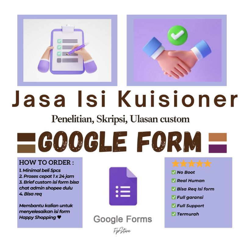 Jasa Isi Kuisioner Penelitian GForm  Amanah Proses Cepat