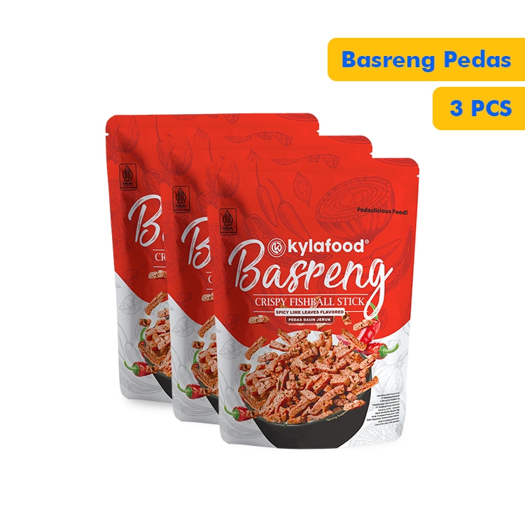 

Kylafood Paket Isi 3 Basreng Pedas (80gr)