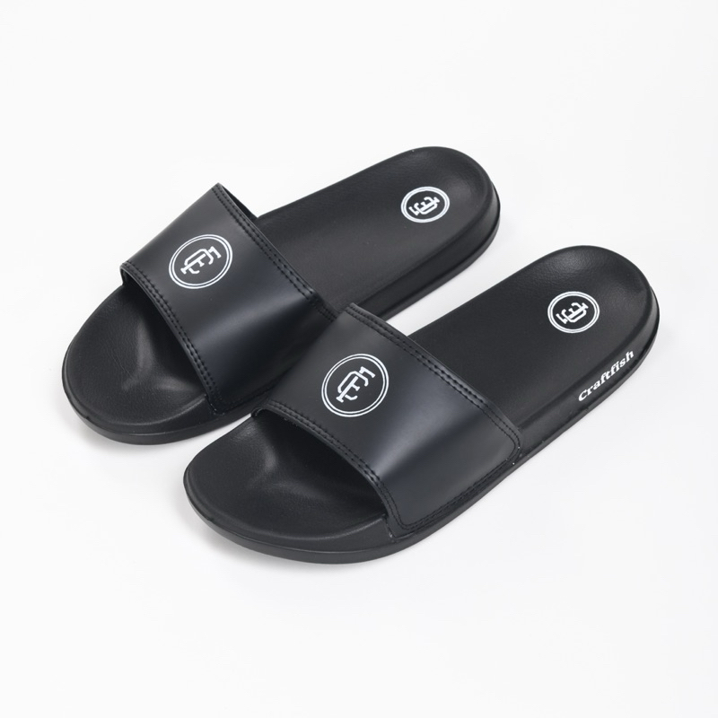Cuci gudang sandal slide original craftfish hitam pria 1