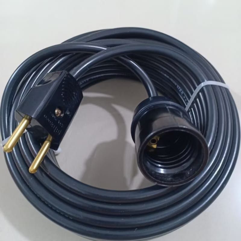 BROCO FITING LAMPU GANTUNG PANJANG KABEL HITAM 10METER(bonus lampu led)