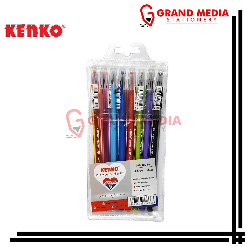 

[GRAND MEDIA] BALLPOINT / PENA / PULPEN GEL KENKO DIAMOND HEART DM-100S