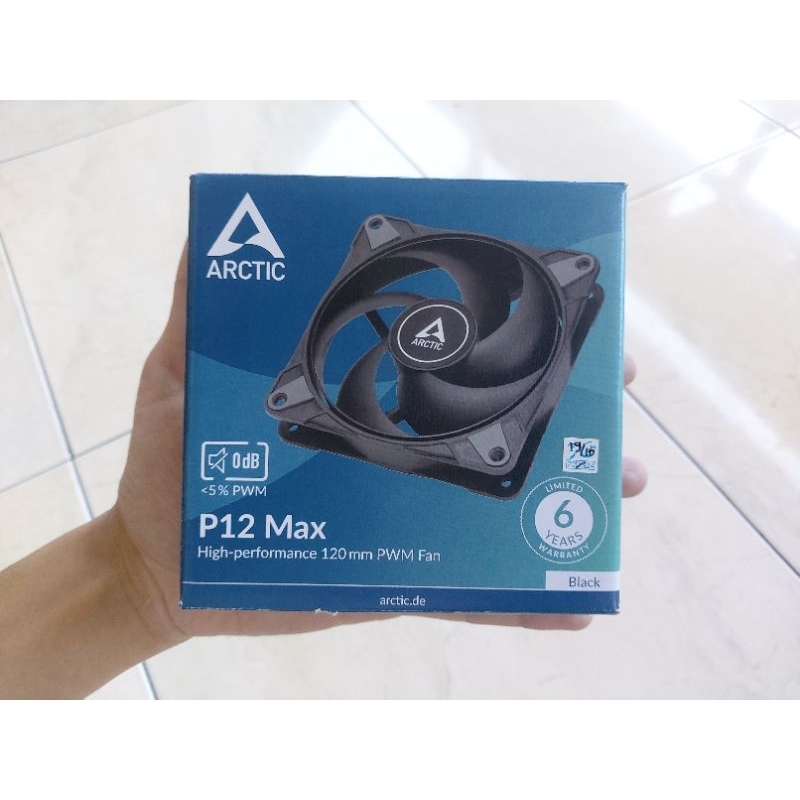 Arctic P12 Max PWM Black Kipas Case PC Bekas