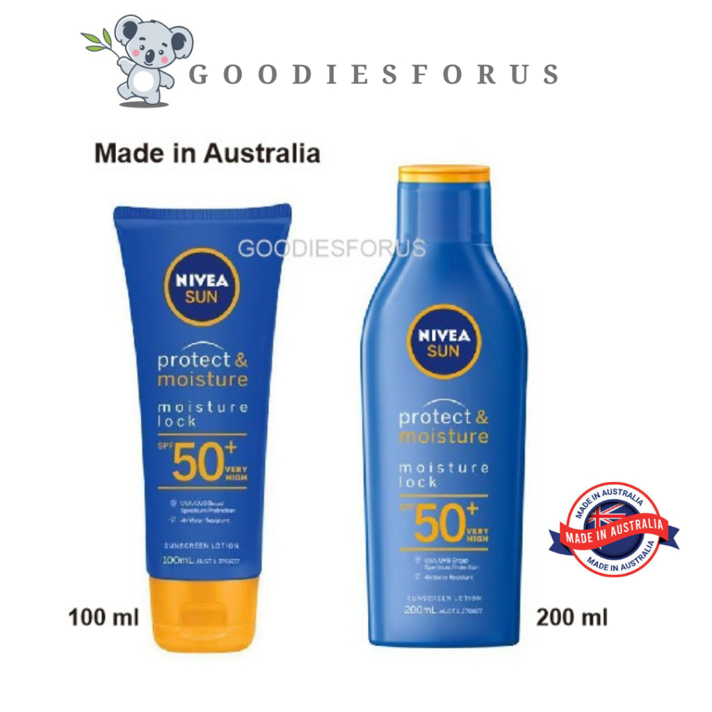 Nivea Sunscreen Moisturiser Lotion Spf50+ & Vitamin E 100ml/200ml/Sunblock/Sunscreen