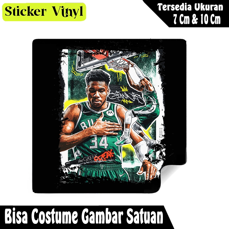 

Radit667 Stiker Sticker Pemain Basket Giannis Antetokounmpo Bahan Vynil Tahan Air Bisa Custom Gambar