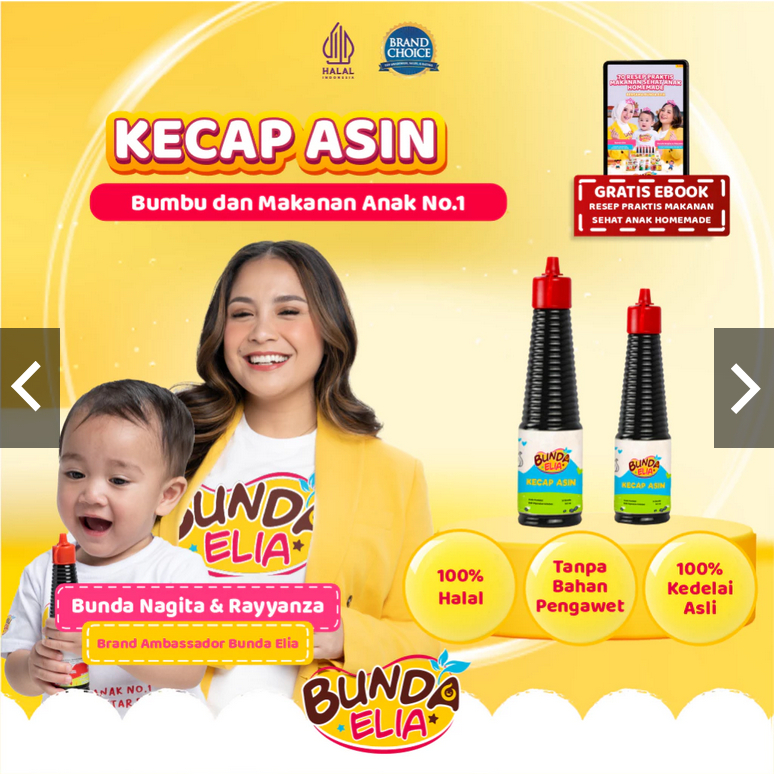

Bumbu Bunda Elia Kecap Asin Non MSG Kecap Asin MPASI / Kecap Asin Anak / Kecap MPASI