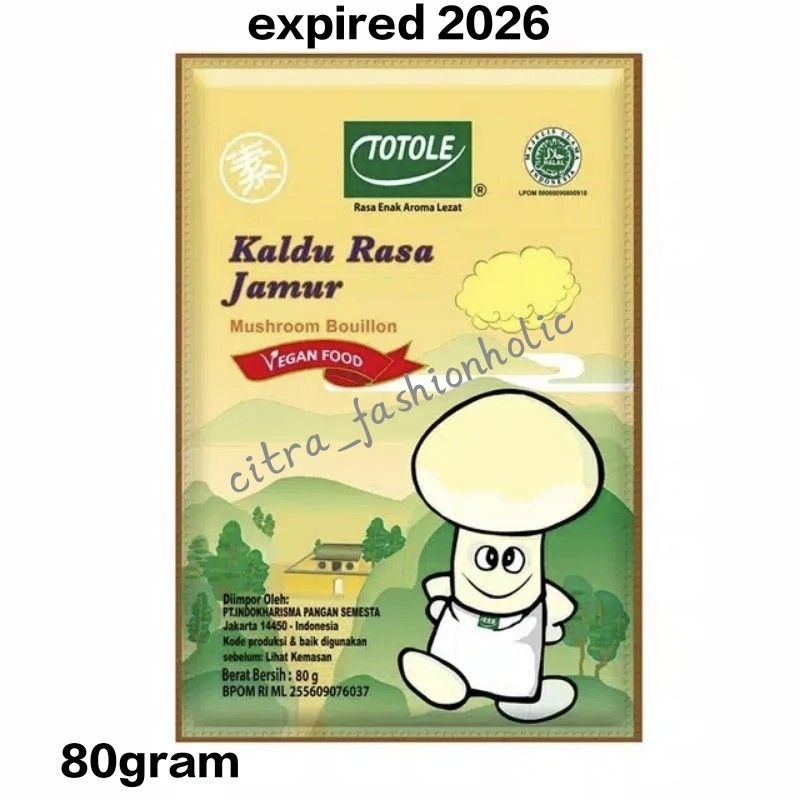 

Totole Kaldu Jamur 80gram Kaldu jamur 80gram Totole