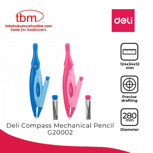 

Mechanical Deli & Jangka Pencils Plastic Compass - EG20002
