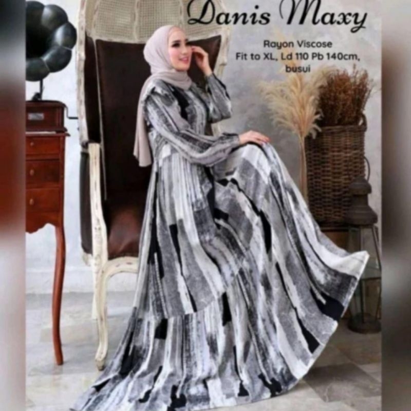 Gamis Rayon Vintage Premium | LD 110-115 Bahan Rayon Viscose