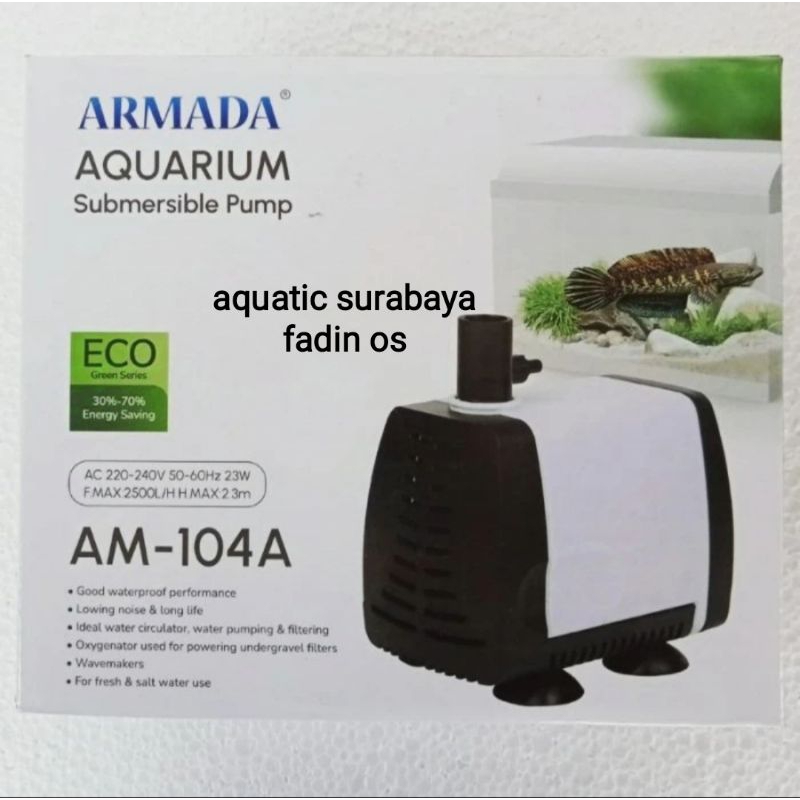 ARMADA POMPA CELUP AQUARIUM KOLAM ARMADA AM 104 A POMPA AIR MANCUR LOW WATT