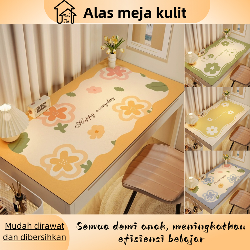 Alas meja siswa anti gores yang mudah dirawat/alas meja belajar kulit asli/taplak meja anti selip/ta