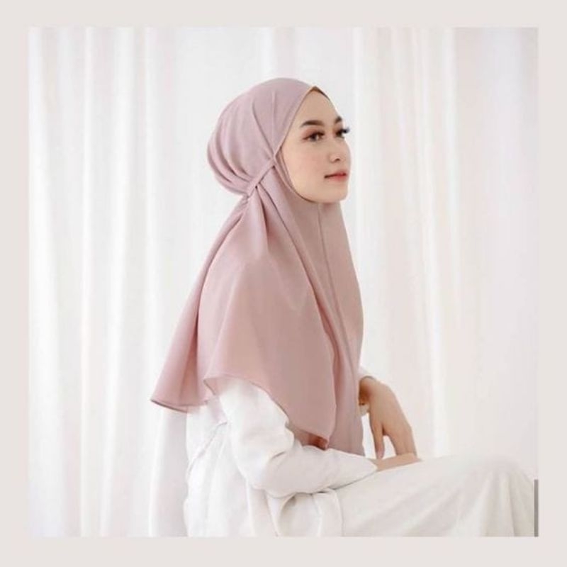 Jilbab Instan Bergo Maryam Tali Kringkel Ukuran L