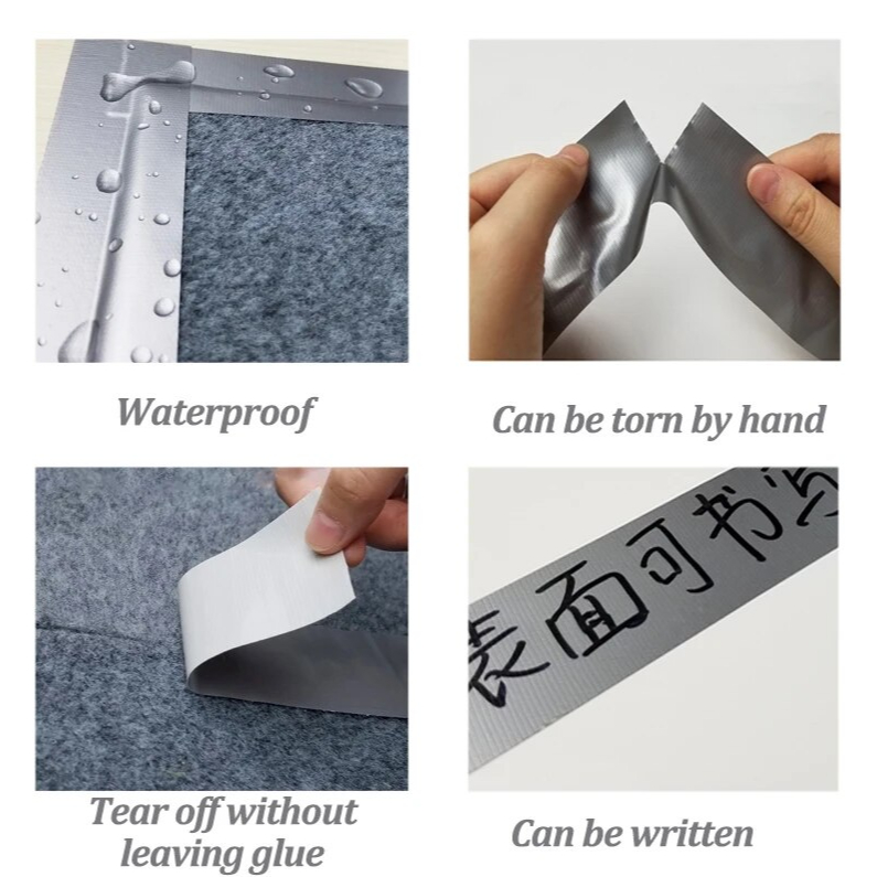 Lakban Kain Karpet Pita Kain Perekat Multifungsi Dapat Ditulis 20M 50mm  - Silver